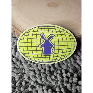 Dutch Bros Sticker Globe Neon Green Blue Windmill Logo June 2022 FREE SHIPPING